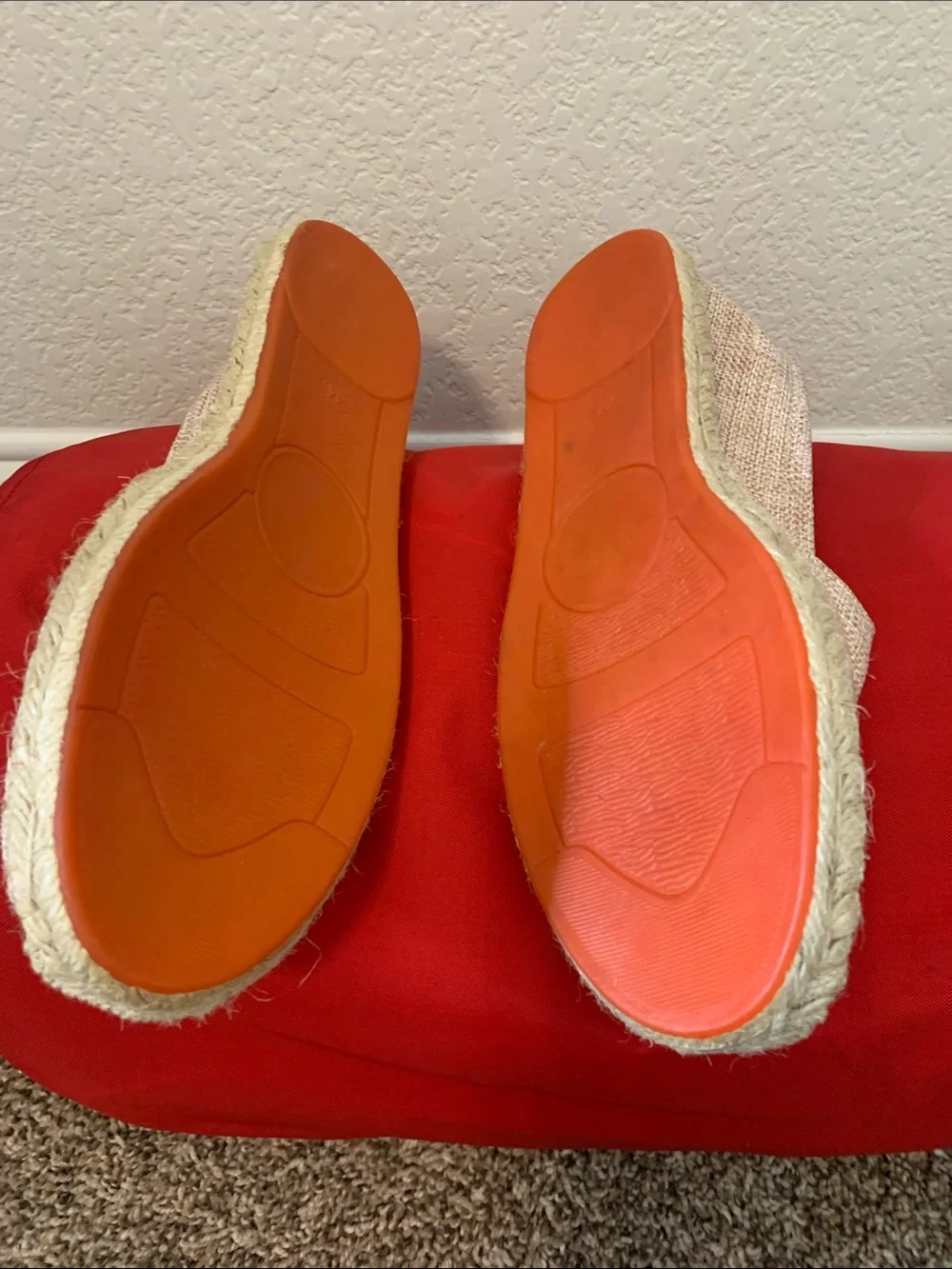 Men’s Casual Slip-On Espadrilles in Light Peach
